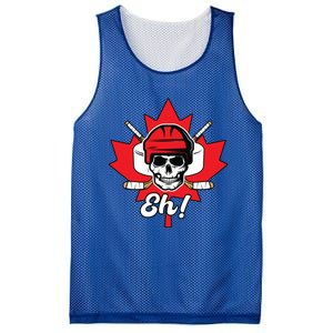 Eh Skeleton Ice Hockey Player Canadian Flag Cute Gift Mesh Reversible Basketball Jersey Tank