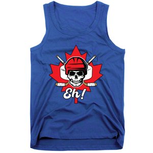 Eh Skeleton Ice Hockey Player Canadian Flag Cute Gift Tank Top