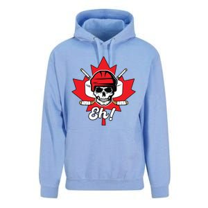 Eh Skeleton Ice Hockey Player Canadian Flag Cute Gift Unisex Surf Hoodie