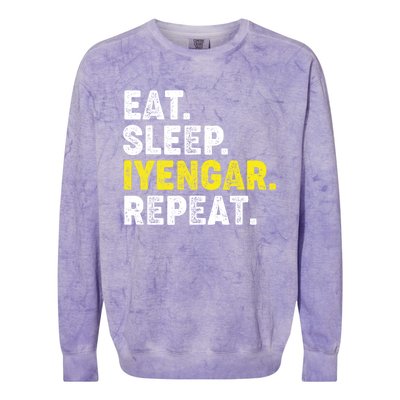 Eat Sleep Iyengar Yoga Repeat! Funny Iyengar Yoga Phrase Cool Gift Colorblast Crewneck Sweatshirt