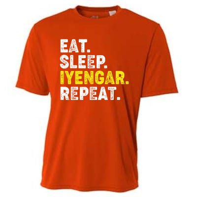 Eat Sleep Iyengar Yoga Repeat! Funny Iyengar Yoga Phrase Cool Gift Cooling Performance Crew T-Shirt