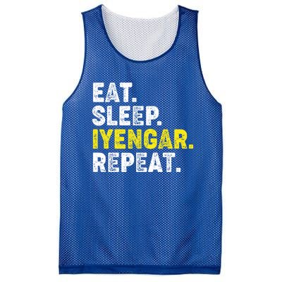 Eat Sleep Iyengar Yoga Repeat! Funny Iyengar Yoga Phrase Cool Gift Mesh Reversible Basketball Jersey Tank