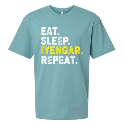 Eat Sleep Iyengar Yoga Repeat! Funny Iyengar Yoga Phrase Cool Gift Sueded Cloud Jersey T-Shirt