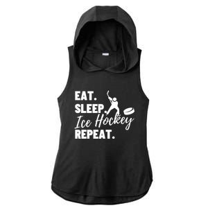 Eat Sleep Ice Hockey Repeat Ice Hockey Gift Ladies PosiCharge Tri-Blend Wicking Draft Hoodie Tank