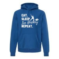 Eat Sleep Ice Hockey Repeat Ice Hockey Gift Premium Hoodie