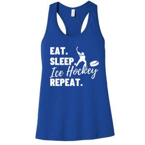 Eat Sleep Ice Hockey Repeat Ice Hockey Gift Women's Racerback Tank