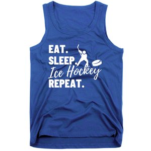 Eat Sleep Ice Hockey Repeat Ice Hockey Gift Tank Top