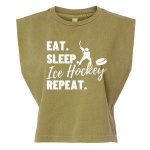 Eat Sleep Ice Hockey Repeat Ice Hockey Gift Garment-Dyed Women's Muscle Tee