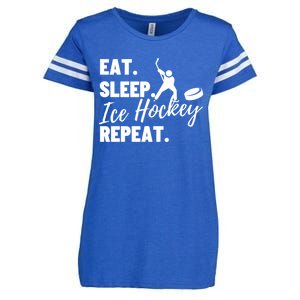 Eat Sleep Ice Hockey Repeat Ice Hockey Gift Enza Ladies Jersey Football T-Shirt