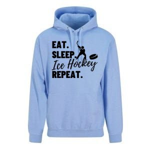 Eat Sleep Ice Hockey Repeat Ice Hockey Gift Unisex Surf Hoodie