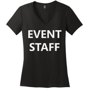 Event Staff Job Worker Employee Uniform Women's V-Neck T-Shirt