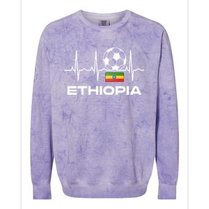 Ethiopia Soccer Jersey Gift Ethiopian Football Gifcool Gift Cute Gift Colorblast Crewneck Sweatshirt