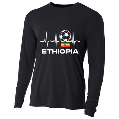 Ethiopia Soccer Jersey Gift Ethiopian Football Gifcool Gift Cute Gift Cooling Performance Long Sleeve Crew
