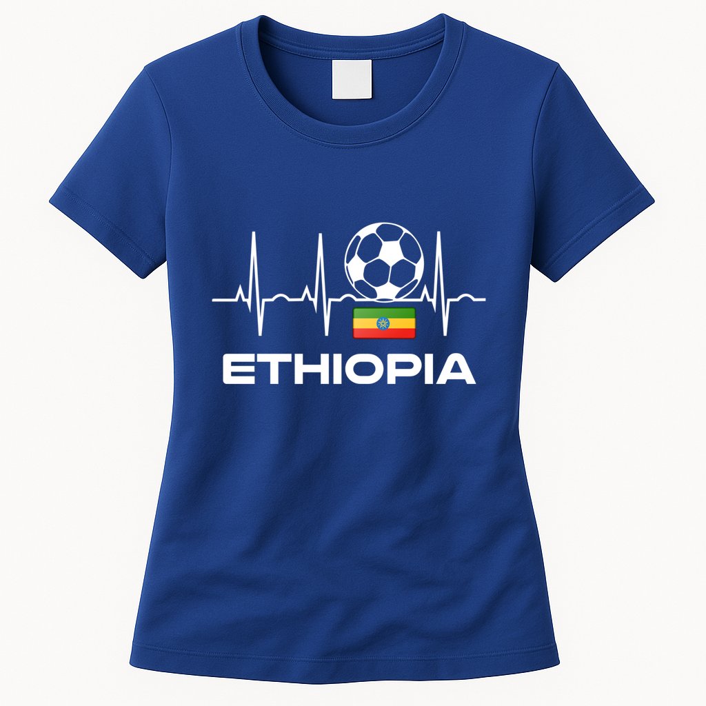 Ethiopia Soccer Jersey Gift Ethiopian Football Gifcool Gift Cute Gift Womens T-Shirt