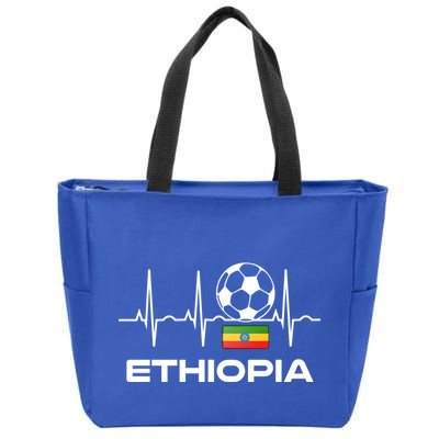 Ethiopia Soccer Jersey Gift Ethiopian Football Gifcool Gift Cute Gift Zip Tote Bag