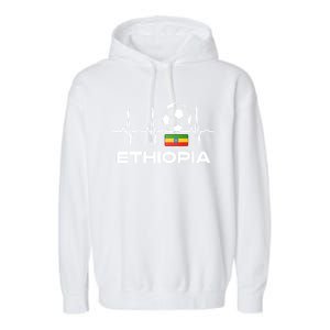 Ethiopia Soccer Jersey Gift Ethiopian Football Gifcool Gift Cute Gift Garment-Dyed Fleece Hoodie