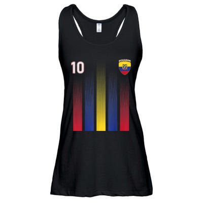 Ecuador Soccer Jersey Ecuador 10 Soccer Football Fan Ladies Essential Flowy Tank