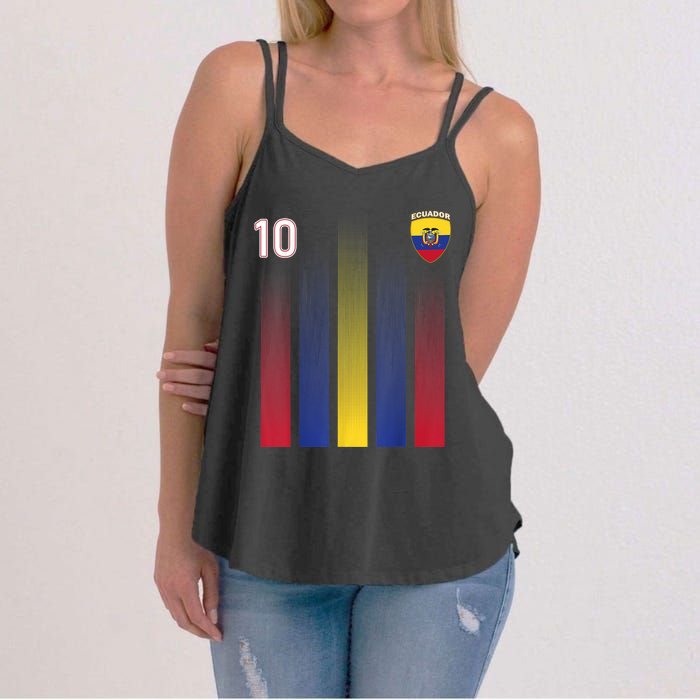 Ecuador Soccer Jersey Ecuador 10 Soccer Football Fan Women's Strappy Tank