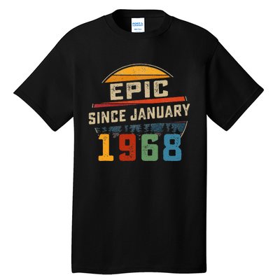 Epic Since January 1968 55th Birthday Gift 55 Years Old Tall T-Shirt