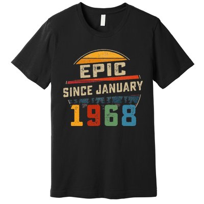 Epic Since January 1968 55th Birthday Gift 55 Years Old Premium T-Shirt