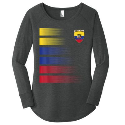 Ecuador Soccer Jersey Football Ecuador Soccer Women's Perfect Tri Tunic Long Sleeve Shirt