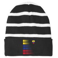 Ecuador Soccer Jersey Football Ecuador Soccer Striped Beanie with Solid Band