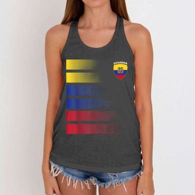 Ecuador Soccer Jersey Football Ecuador Soccer Women's Knotted Racerback Tank