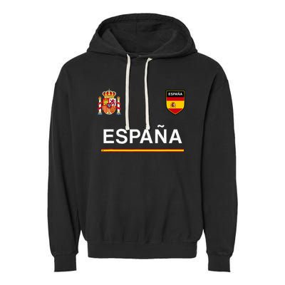 Espana Sportsoccer Jersey Flag Football Madrid Garment-Dyed Fleece Hoodie