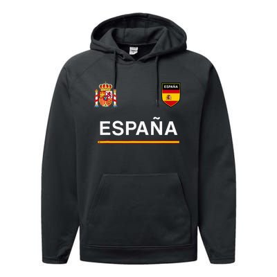 Espana Sportsoccer Jersey Flag Football Madrid Performance Fleece Hoodie