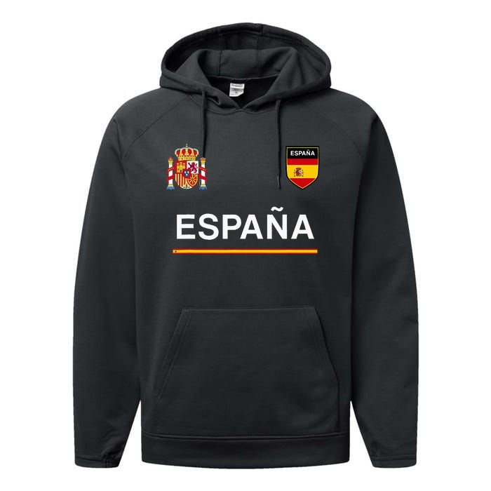 Espana Sportsoccer Jersey Flag Football Madrid Performance Fleece Hoodie