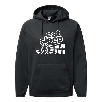 Eat Sleep JDM Tuner Car Lover Performance Fleece Hoodie