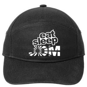 Eat Sleep JDM Tuner Car Lover 7-Panel Snapback Hat