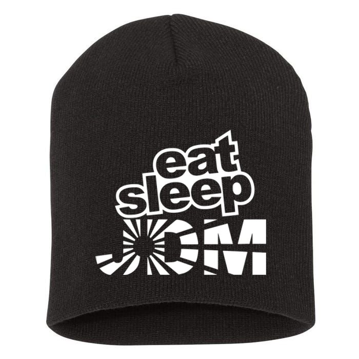 Eat Sleep JDM Tuner Car Lover Short Acrylic Beanie