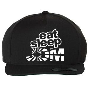 Eat Sleep JDM Tuner Car Lover Wool Snapback Cap