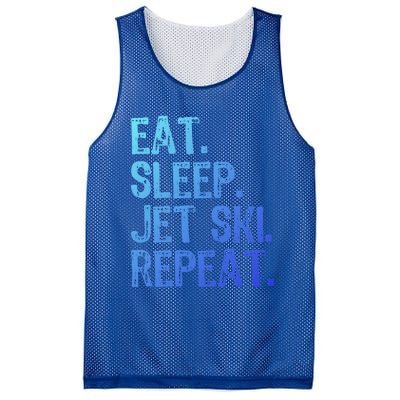 Eat Sleep Jet Ski Repeat Jetski Skiing Skier Funny Gift Mesh Reversible Basketball Jersey Tank