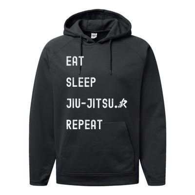 Eat Sleep Jiujitsu Repeat Performance Fleece Hoodie