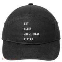 Eat Sleep Jiujitsu Repeat 7-Panel Snapback Hat
