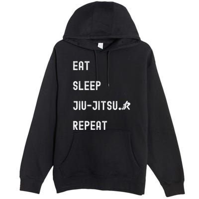 Eat Sleep Jiujitsu Repeat Premium Pullover Hoodie