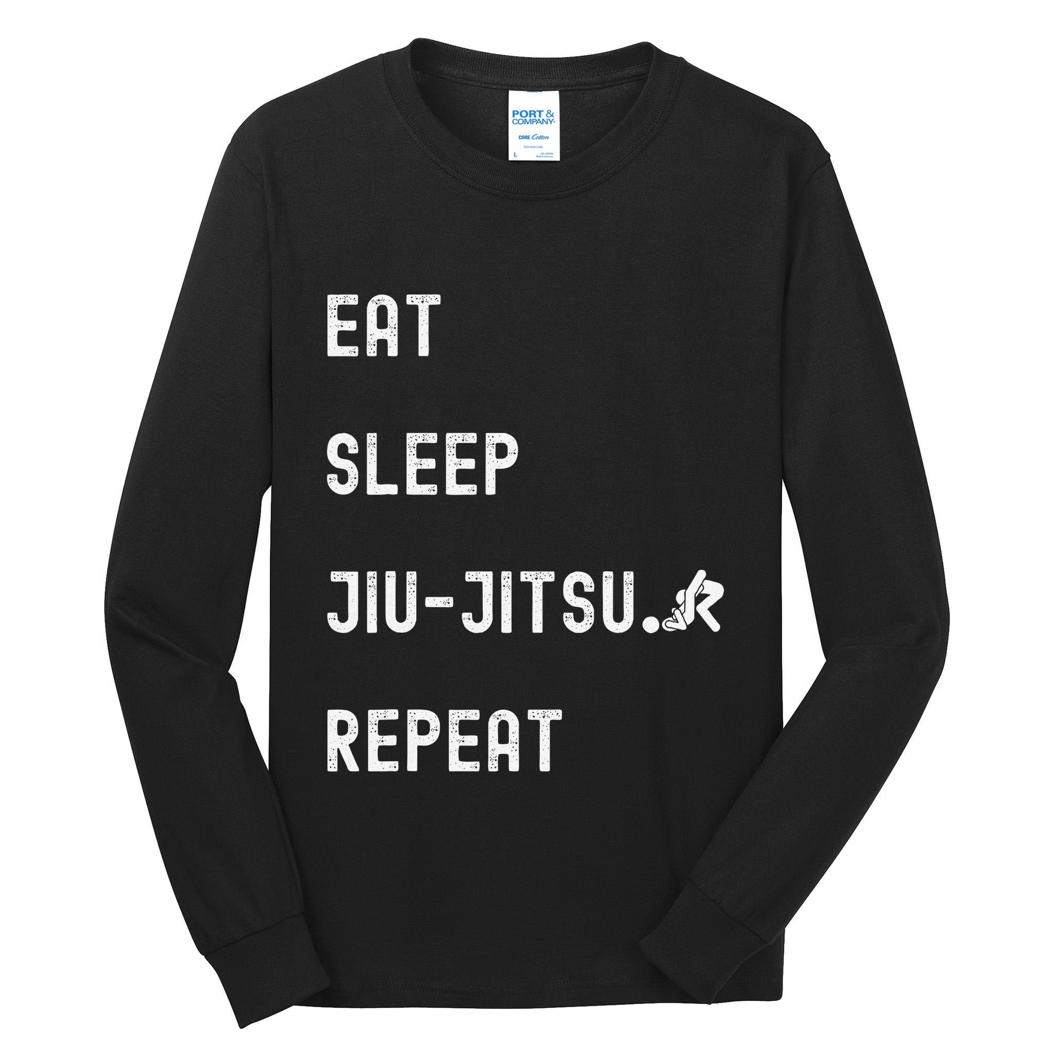Eat Sleep Jiujitsu Repeat Tall Long Sleeve T-Shirt
