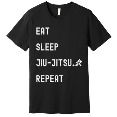 Eat Sleep Jiujitsu Repeat Premium T-Shirt