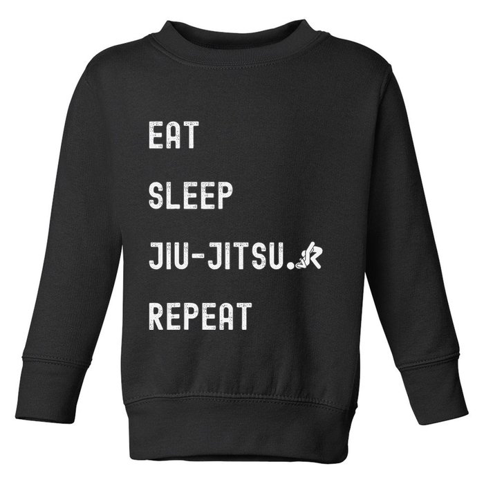 Eat Sleep Jiujitsu Repeat Toddler Sweatshirt