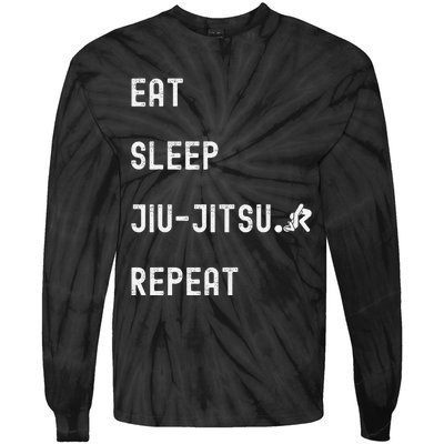 Eat Sleep Jiujitsu Repeat Tie-Dye Long Sleeve Shirt