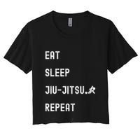Eat Sleep Jiujitsu Repeat Women's Crop Top Tee