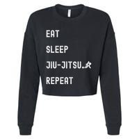 Eat Sleep Jiujitsu Repeat Cropped Pullover Crew