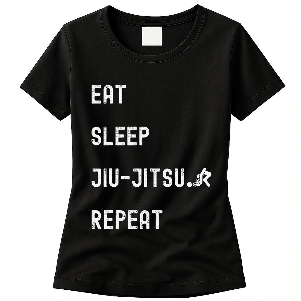 Eat Sleep Jiujitsu Repeat Womens T-Shirt