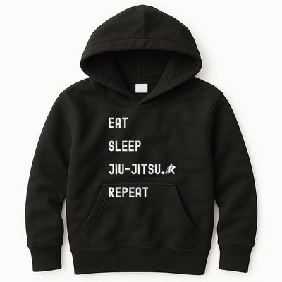 Eat Sleep Jiujitsu Repeat Kids Hoodie