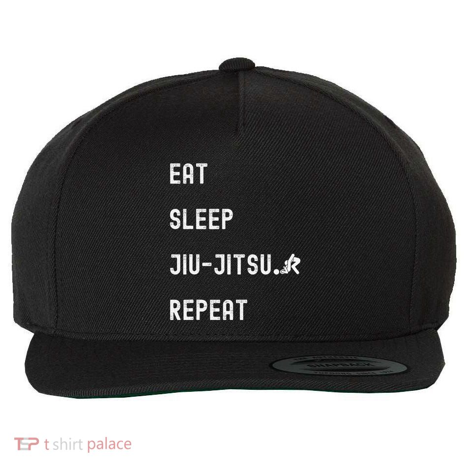 Eat Sleep Jiujitsu Repeat Wool Snapback Cap