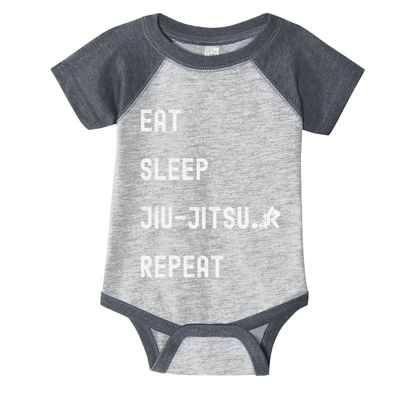 Eat Sleep Jiujitsu Repeat Infant Baby Jersey Bodysuit