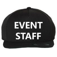 Event Staff Job Worker Employee Uniform Wool Snapback Cap