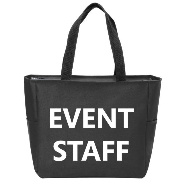 Event Staff Job Worker Employee Uniform Zip Tote Bag